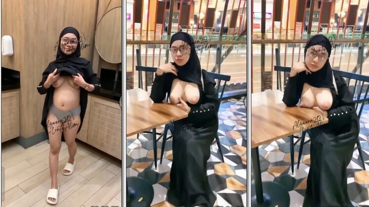 Alzeera212 Jilbab Pamer Toket di Tempat Umum
